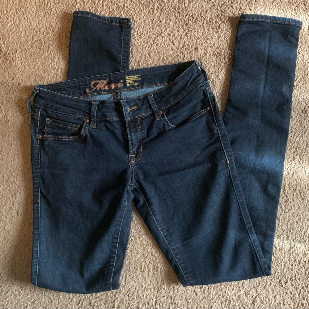 Mavi mid rise skinny jeans long length!